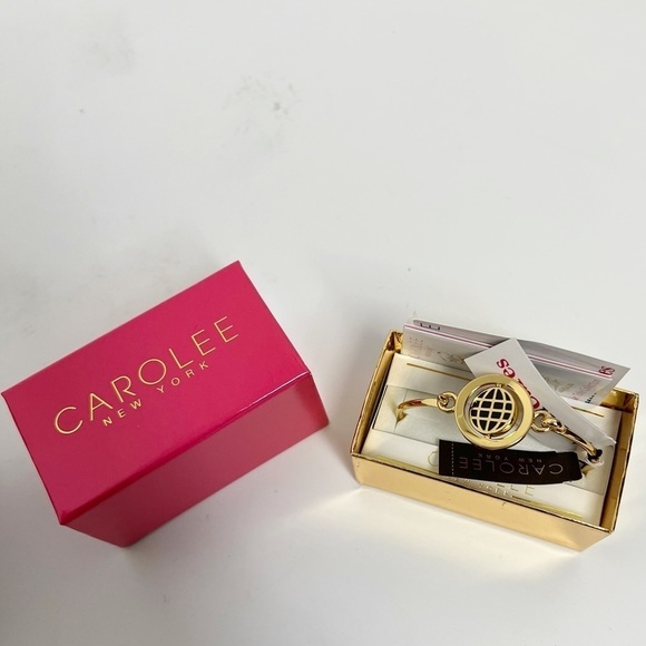 Carolee of New York gold tone 2 sided Hope and globe AmeriCares bracelet NWT - Picture 2 of 11